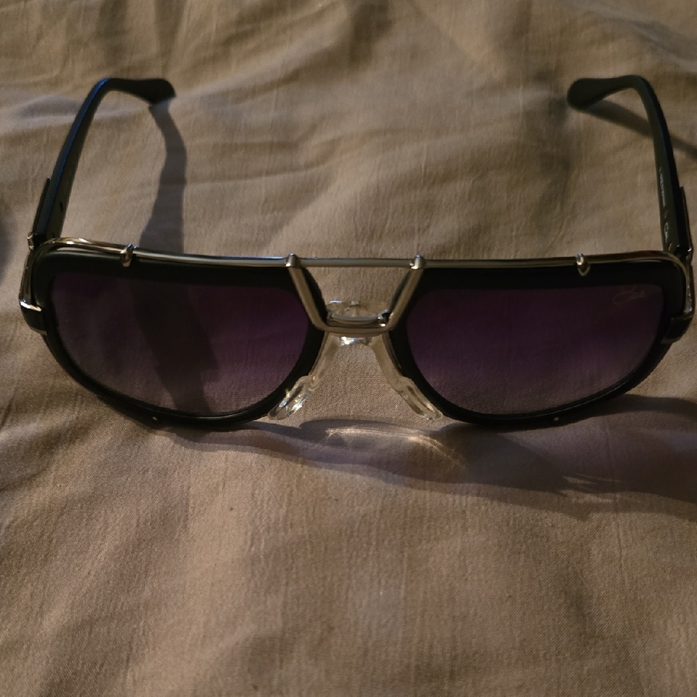 Vintage Cazal Blackish/Purple Lens & Blaxk Frame Sunglasses